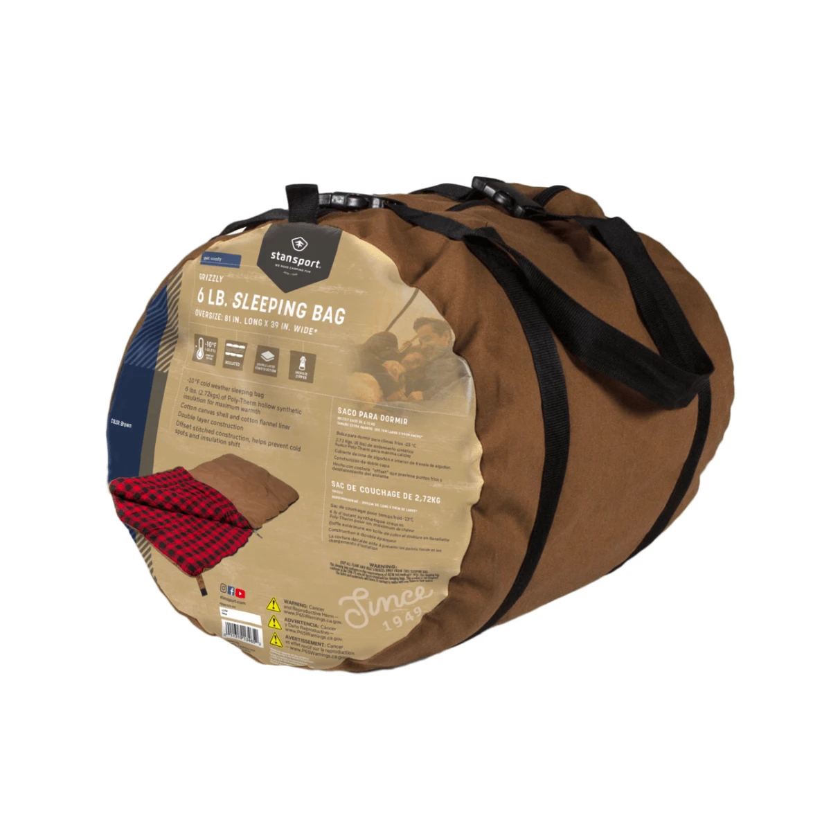 Stansport 6 Lbs Grizzly Sleeping Bag 6 Stansport 6 Lbs Grizzly Sleeping Bag - Image 6