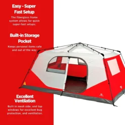 Outbound QuickCamp 3-Season Instant Camping Cabin Tent W/ Rain Fly & Carry Bag -Sports Product Store 1607802 1200 auto